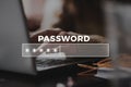 Password Box in Internet Browser Royalty Free Stock Photo