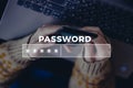 Password Box in Internet Browser Royalty Free Stock Photo