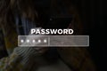 Password Box in Internet Browser Royalty Free Stock Photo