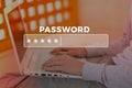 Password Box in Internet Browser Royalty Free Stock Photo