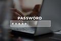 Password Box in Internet Browser Royalty Free Stock Photo