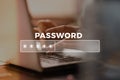 Password Box in Internet Browser Royalty Free Stock Photo