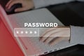 Password Box in Internet Browser Royalty Free Stock Photo