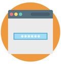 Password Color Isolated Vector Icon that easily can be modified and edit. Royalty Free Stock Photo
