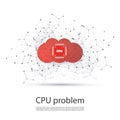 Password or Data Leak in Cloud Networks and Applications - CPU Bugs and Vulnerabilities Problem, IT Security Concept Design Royalty Free Stock Photo