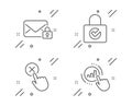 Password encryption, Reject click and Secure mail icons set. Graph chart sign. Vector Royalty Free Stock Photo