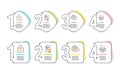 Password encryption, World globe and Reject certificate icons set. Creative idea sign. Vector