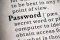 Definition of the word password Royalty Free Stock Photo