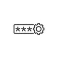 Password Generator line icon