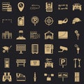 Password icons set, simple style Royalty Free Stock Photo