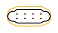 Password Input Field Dots Security Icon, vector design Generative AI Royalty Free Stock Photo