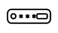 Password Input Field Icon, Secure Login UI, vector design Generative AI