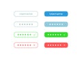 Password input UI elements kit Royalty Free Stock Photo