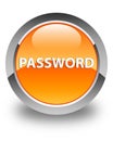 Password glossy orange round button Royalty Free Stock Photo