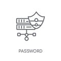 Password linear icon. Modern outline Password logo concept on wh Royalty Free Stock Photo