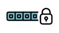 Password Lock Input Vector Icon, Security and Access Symbol, vector design Generative AI Royalty Free Stock Photo