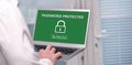 Password protected concept on a laptop screen Royalty Free Stock Photo