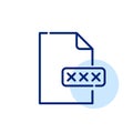 Password protected document. Pixel perfect, editable stroke