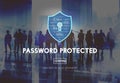 Password Protected Network Security Protection Concept Royalty Free Stock Photo
