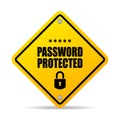 Password protected warning sign