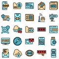 Password recovery icons set vector flat