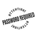 Password Required rubber stamp