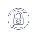 password reset, change line icon on white