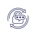 password reset icon, line design