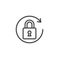 Password Reset line icon