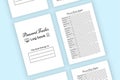 Password tracker KDP interior journal template. Password tracker log book template. Website information and password tracker