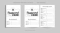 Password tracker logbook kdp interior design print template