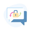 Password update icon in trendy flat style, ready to use vector Royalty Free Stock Photo