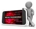 Password Weak Hacker Intrusion Threat 3d Rendering