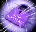 Password Weak Hacker Intrusion Threat 3d Rendering