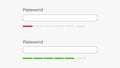 Password weak and strong template. Creation and selection of required security password.