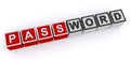 Password word block Royalty Free Stock Photo