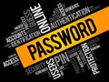 Password word cloud collage Royalty Free Stock Photo