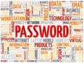 Password word cloud Royalty Free Stock Photo