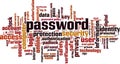 Password word cloud Royalty Free Stock Photo