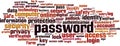 Password word cloud Royalty Free Stock Photo
