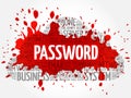 Password word cloud Royalty Free Stock Photo