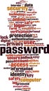 Password word cloud Royalty Free Stock Photo