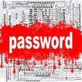 Password word cloud Royalty Free Stock Photo