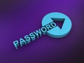 password word on purple Royalty Free Stock Photo