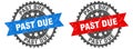 past due band sign. past due grunge stamp set Royalty Free Stock Photo