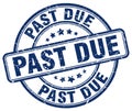 past due blue stamp Royalty Free Stock Photo