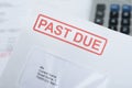Past due envelope Royalty Free Stock Photo