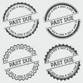 Past Due insignia stamp isolated on white. Royalty Free Stock Photo