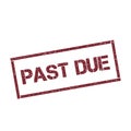 Past Due rectangular stamp. Royalty Free Stock Photo