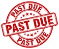 past due red stamp Royalty Free Stock Photo